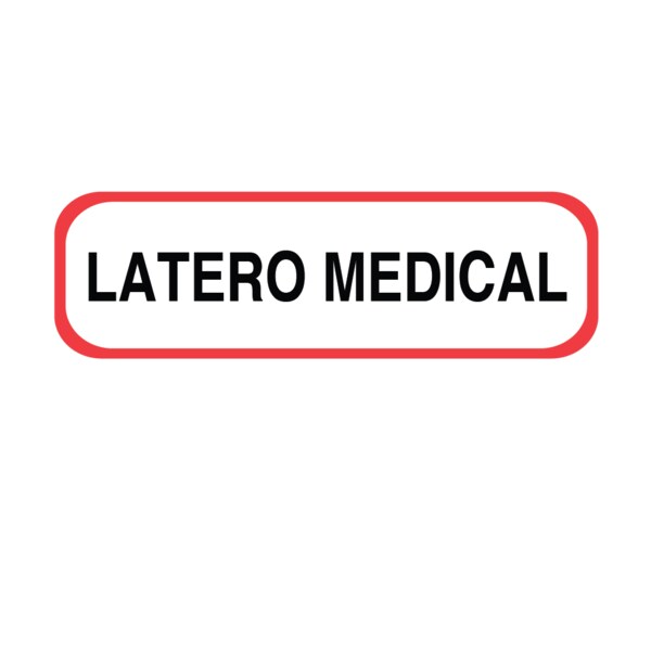 Position Labels - latero medial 1/2" x 1-1/2" White w/Red & Black